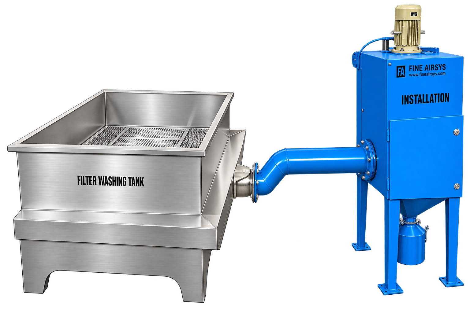 Dust Collector with Filter Cleaning Booth